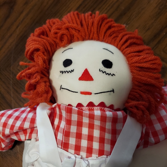 Large Vintage 18” Handmade Stitched 2 Raggedy Ann and Andy Dolls - Picture 2 of 9